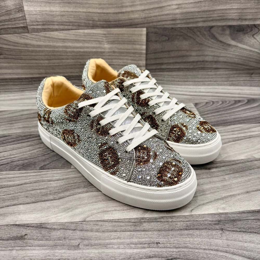 Betsey Johnson SB-SIDNY Rhinestone Leopard Print Platform Women’s Sneaker - Picture 7 of 13